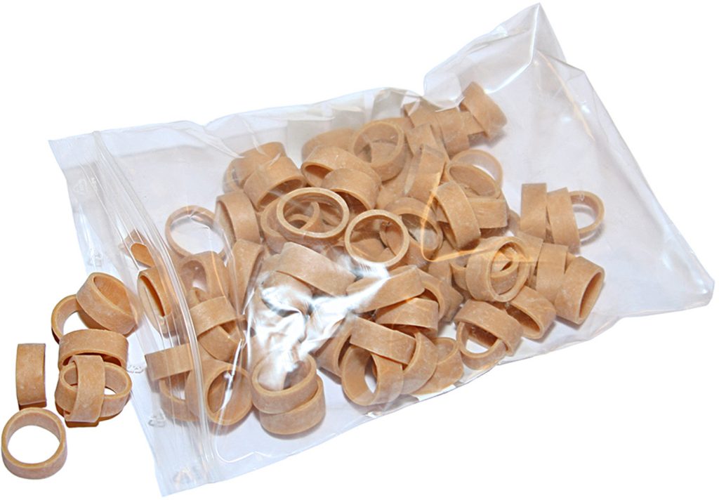 Gummiband små / 100g